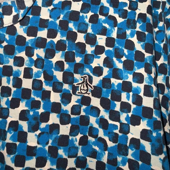 Original Penguin Blue and Black Geometric Polo - Picture 4 of 4